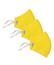 Advind Healthcare Smog Guard N95 Mask Without Valve Small Pack of 3 - Yellow