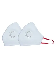Advind Healthcare Smog Guard N95 Mask With One Valve Free Size White -Pack of 2 
