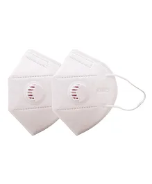 Advind Healthcare KN95 Mask With One Valve White - Pack of 2
