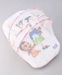 Chhota Bheem by BT Baby Bedding with Mosquito Net - White Pink
