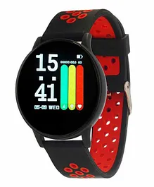 Blackzone X1 Round Dial Smart Watch - Red