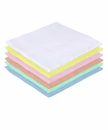 Lula Muslin Cotton Sqaure Wash Cloth Pack Of 6 - Multicolor