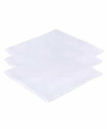 Lula Muslin Cotton Reusable Towel Pack Of 3 - White