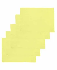 Lula Muslin Cotton Reusable Towels Pack Of 5 - Yellow