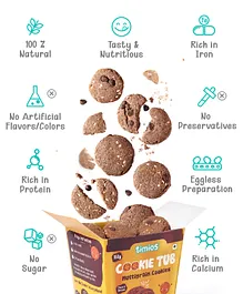 Timios Maida-Free Eggless 100% Organic Multigrain Cookie Tub with Choco & Sesame - 150 g