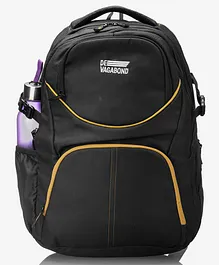 DE VAGABOND Laptop Bag With Bottle Pocket Black - 18 Inches