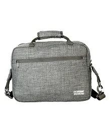 DE VAGABOND Polyester Laptop Messenger Bag Grey - 15 Inches
