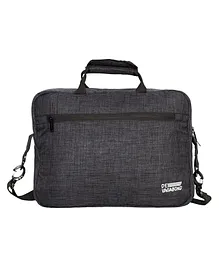 DE VAGABOND Elbrus Polyester Laptop Sling Bag Charcoal Black - 15 Inches