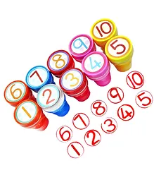 Funblast Number Stamper Pack of 10 - Multicolour