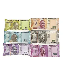 Muren Artificial Coupon Playing Currency Dummy Notes 6 Bundles - Multicolour
