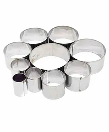 Asian Hobby Crafts Stainless Steel Mini Cookie Cutter Set of 10 - Silver