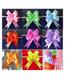 Asian Hobby Crafts Pull Flower Ribbon Large Pack of 50 - Multicolour