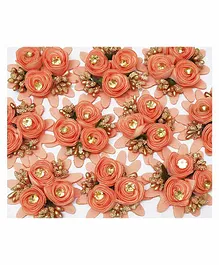 Asian Hobby Crafts Decorative Rose Flowers Pack of 10 - Peach