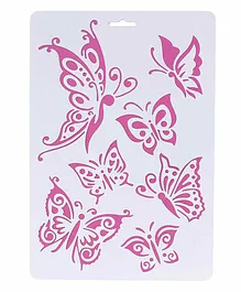 Asian Hobby Crafts Butterfly Stencil - Pink