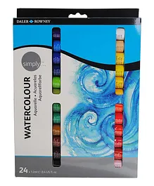 Daler-Rowney Simply Watercolour Tube Set Multicolour - 24 Pieces