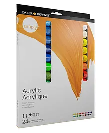 Daler-Rowney Simply Acrylic Color Tube Set Multicolour - 24 Pieces