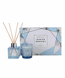MINISO Candle & Reed Diffuser Set - Blue