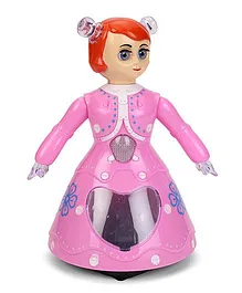ToyMark Rotational 3D Light & Musical Dancing Princess Doll Pink - Height 13.6 cm