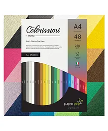 Paper Pep Colorissimi Card Stock 220GSM A4 Multicolour - 48 Sheets