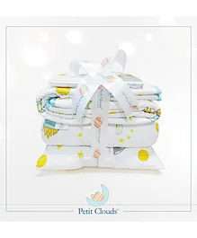 Petit Clouds Pure Organic Cotton Cot Bedding Set Pack of 5 Products - Multi Color