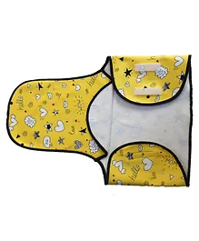 GOCHIKKO Cotton Swaddle Wrapper Heart Print - Yellow