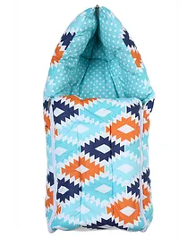 Bacati Reversible Baby Sleeping Bag With 100% Cotton Outer Layer Aztec And Polka Dot Print - Multicolour
