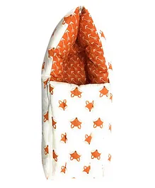 Bacati Reversible Baby Sleeping Bag With 100% Cotton Outer Layer Playful Fox And Arrow Print - Multicolour