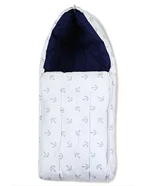 Bacati Reversible Baby Sleeping Bag With 100% Cotton Outer Layer Little Sailor Print - Multicolour