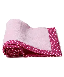 Bacati Baby Blanket Polka Dots Print - Pink Red