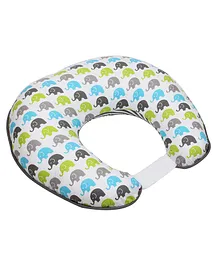Bacati Elephant Printed Muslin Nursing Pillow - Multicolor