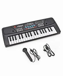 Rising Step Kids Piano with Microphone - Black
