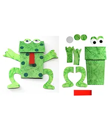 Kidsy Winsy DIY Funky Frog Hand Puppets Pack of 2 - Green