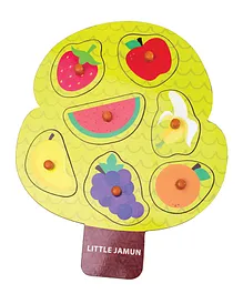 Little Jamun Fruit Tree Peg Puzzle Multicolor - 7 Pieces