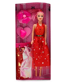Vijaya Impex Miss India Doll With Accessories Red - Height 27 cm 
