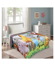 Quick Dry Fluffie Kids Comforters Wild Animal Print - Multicolor