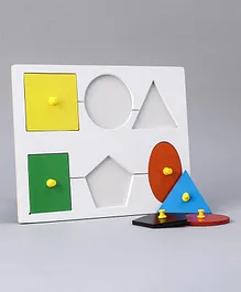 Mindz Shapes Knob & Peg Puzzle Multicolor - 6 Pieces