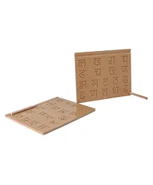 Mindz Wooden Tracing Board Set Of Two Boards - Hindi Consonants
