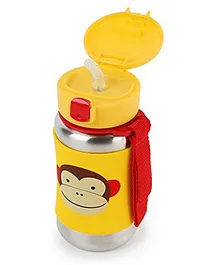 Skip Hop Stainless Sipper Bottle Monkey Print Yellow - 350 ml
