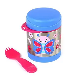 Skip Hop Stainless Steel Insulated Lunch Box Butterfly Print - Blue
