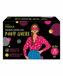 Pinq Polka Regular Premium Organic Cotton Pantyliners - 25 Liners
