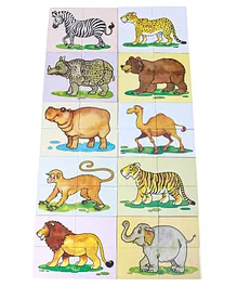 Creative Animal Floor Puzzle Cardboard Multicolour - 10 Pieces