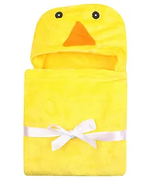Tiekart Duck Design Hooded Blanket - Yellow