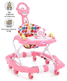 Babyhug Little Panda Walker Cum Rocker With Parental Push Handle - Pink (Seat Print & Color May Vary)