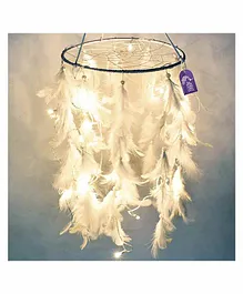Asian Hobby Crafts Dream Catcher Wall Hanging with LED lights - Golden
