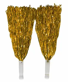 Asian Hobby Crafts Pom Poms Golden - Pack of 2 (Color May Vary)
