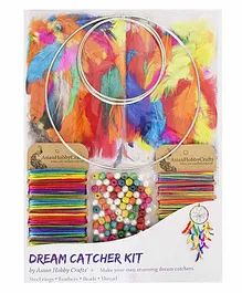 Asian Hobby Crafts DIY Dream Catcher Kit Small - Multicolor 
