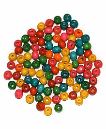 Asian Hobby Crafts Wooden Beads 600 Pieces - Multicolor