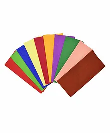 Asian Hobby Crafts Felt Craft A4 Sheets Multicolor - 10 Sheets