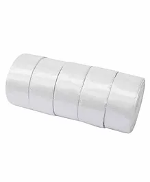 Asian Hobby Crafts Satin Ribbon White - Pack of 10