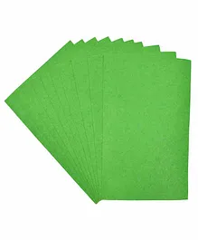 Asian Hobby Crafts Felt Craft A4 Sheets Pack of 10 - Green